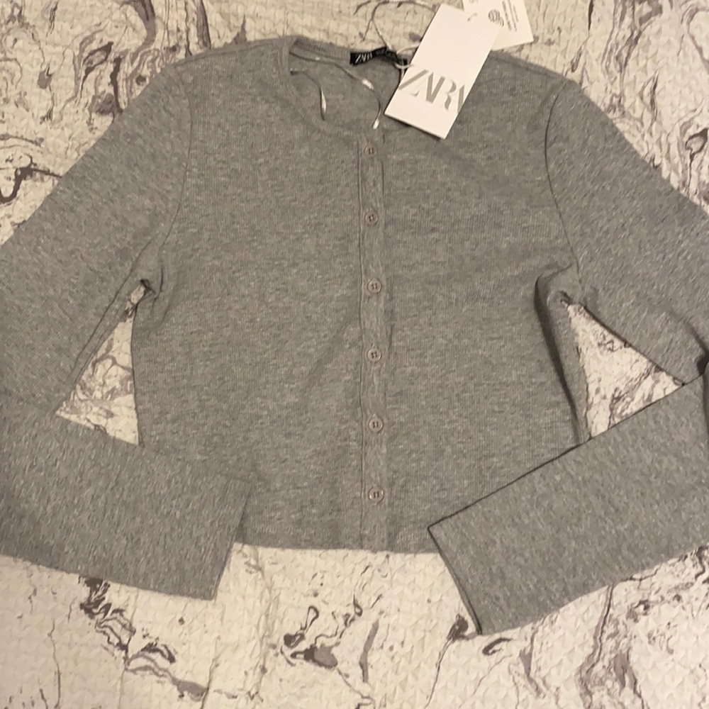 Zara buttoned cropped top